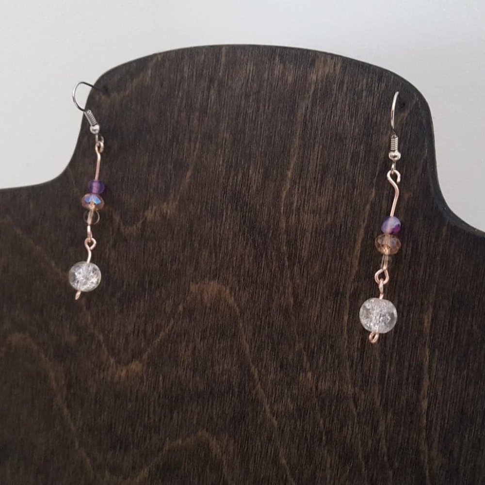 Angelic Crystal Cloud Faerie Fluorite Earrings - Picture 8 of 9
